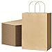 ECOEXTRA Gift Bags 100Pcs Brown Paper Bags with Handles Bulk 8x45x108 Inch Paper Gift Bag Medium Size Kraft Paper Bag Grocery Shopping Retail Birthday Party Favors Wedding Sacks - Image 1