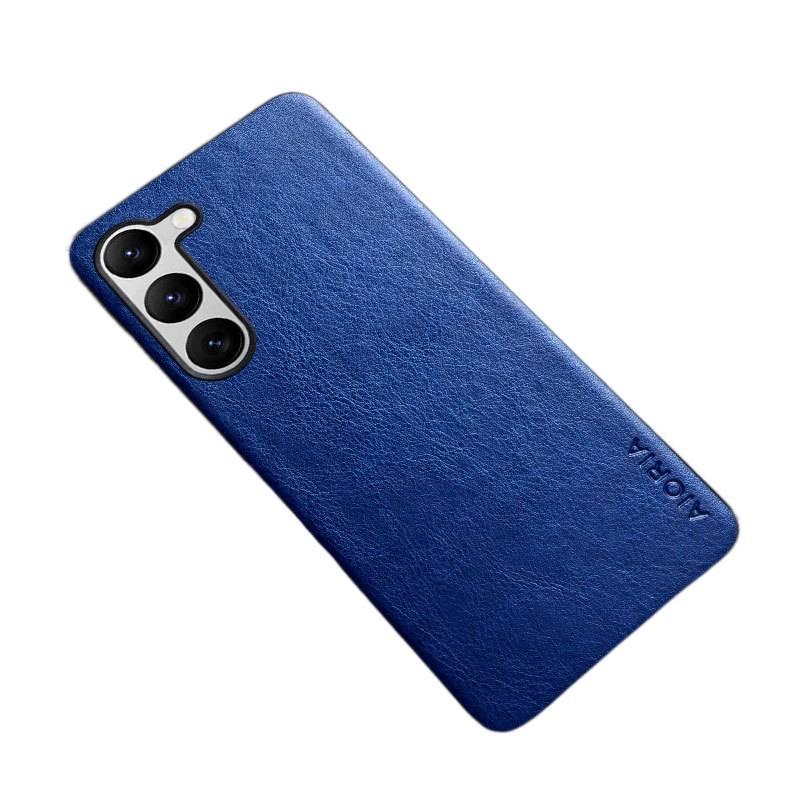 غطاء واقي | لـ Samsung Galaxy M33 | ملمس جلد | أزرق - Image 3