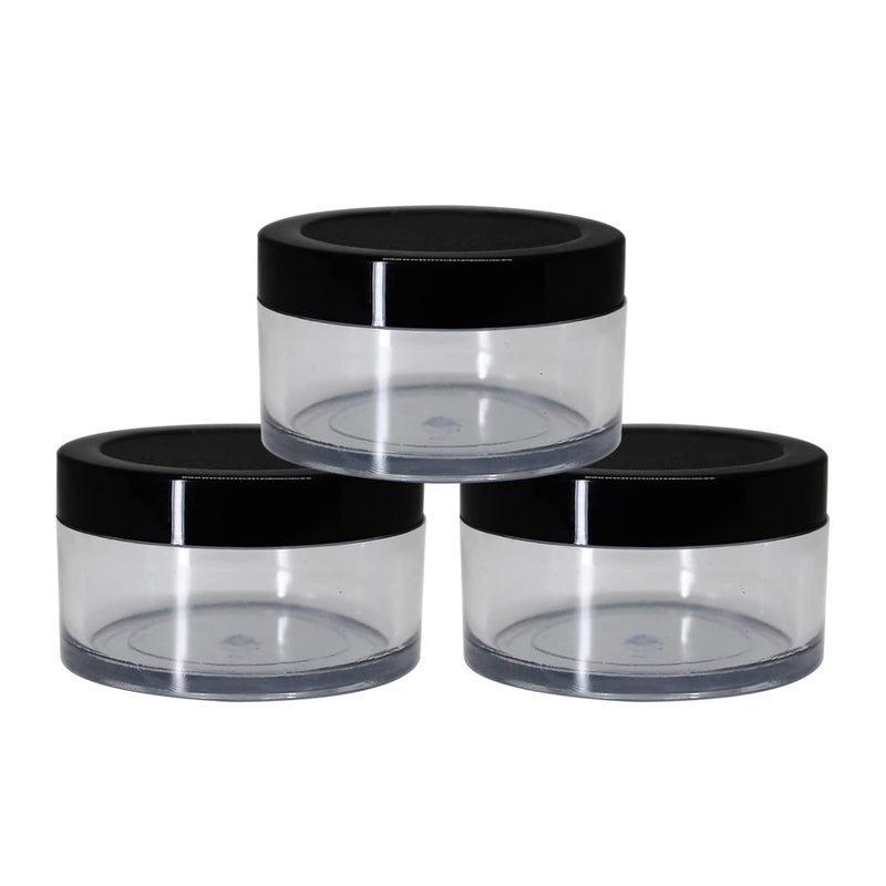 nsb herbals nsb herbals Acrylic Container San Jars with Black Outer Lid and Inner White Lid Set for Lip Balms DIY Skin Care Body Butters and Creams Clear 50 g 12  - Image 1