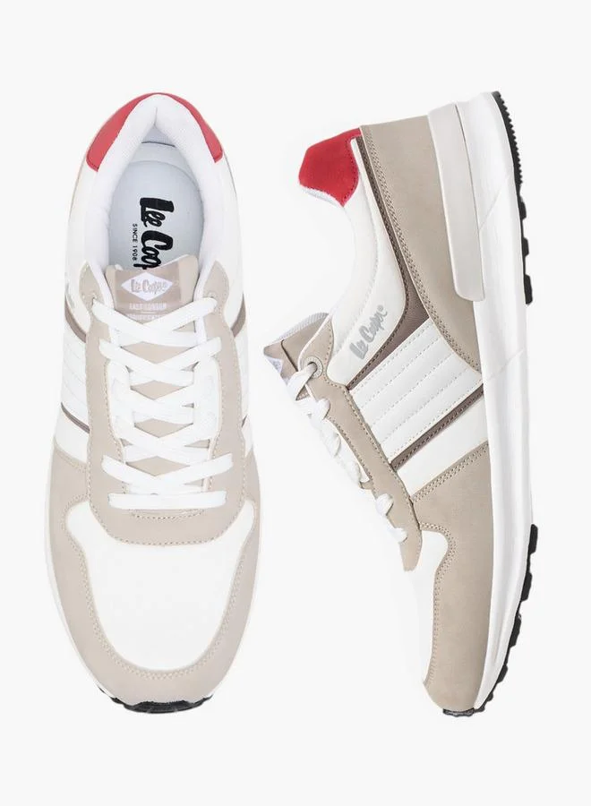 Lee Cooper Men's Panelled Lace-Up Sneakers
