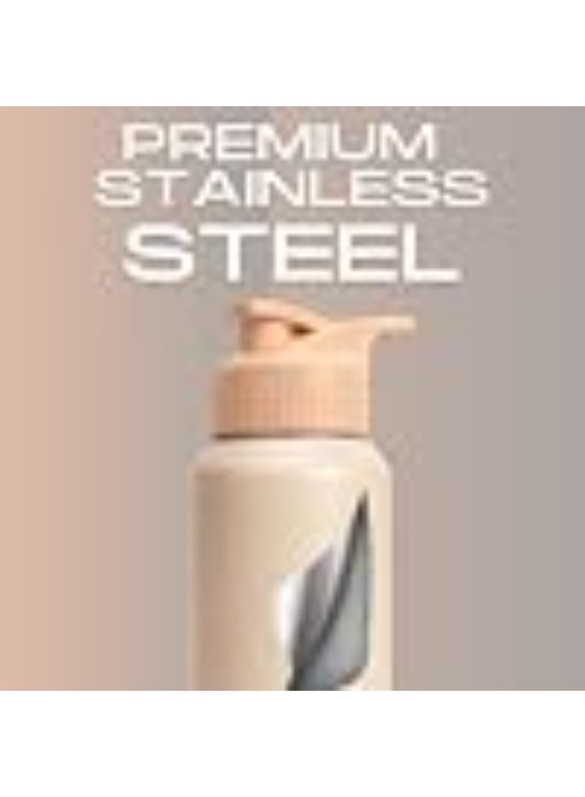 Speedex Stainless Steel Metal Water Bottle 1 Ltr 1000 ml, BIS Approved, Leak Proof Sipper Cap Bottle for Office, School, Gym, Travel, Daily Use for Men, Women, Kids, Adults, Peach Orange, Set of 2 - Image 3