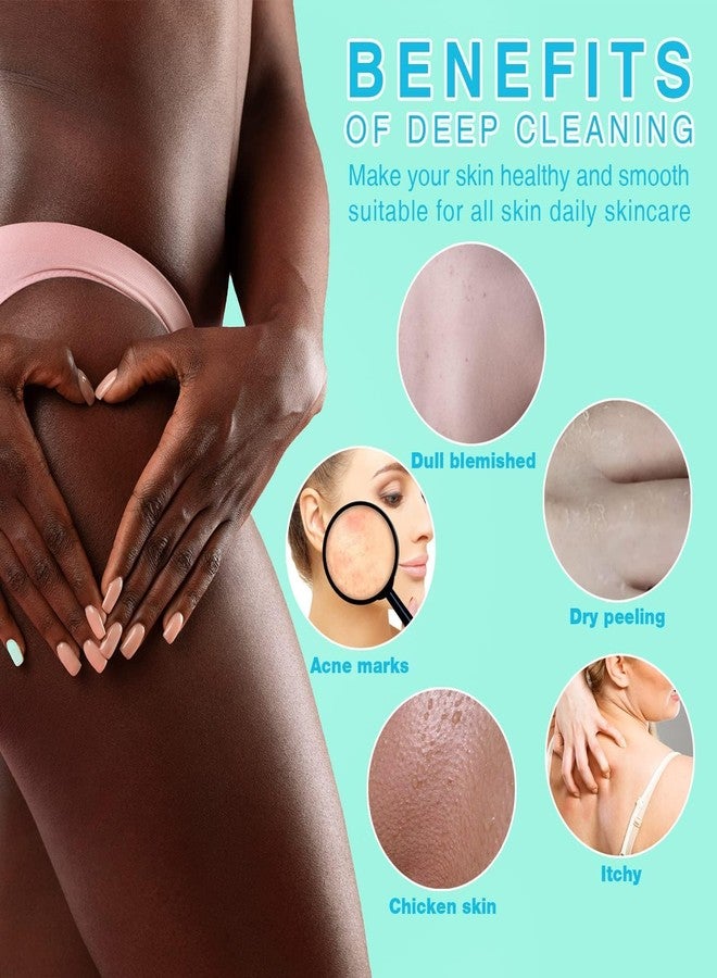 UJFQBH 3 Pieces African exfoliating net African Net Long Net Bath Sponge Exfoliating Shower Body Scrubber Back Scrubber Skin Smoother,Great for Daily Use (Pink, Blue, Green - Image 5