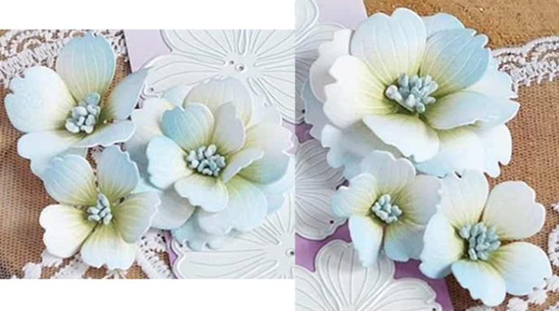YXXMCRAFT 5pcs/Set 3D Flowers Frame Metal Die Cuts,Flower Leaves Wedding Cutting Dies Cut Stencils for DIY Scrapbooking Photo Decorative Embossing Paper Dies for Scrapbooking Card Making - Image 3