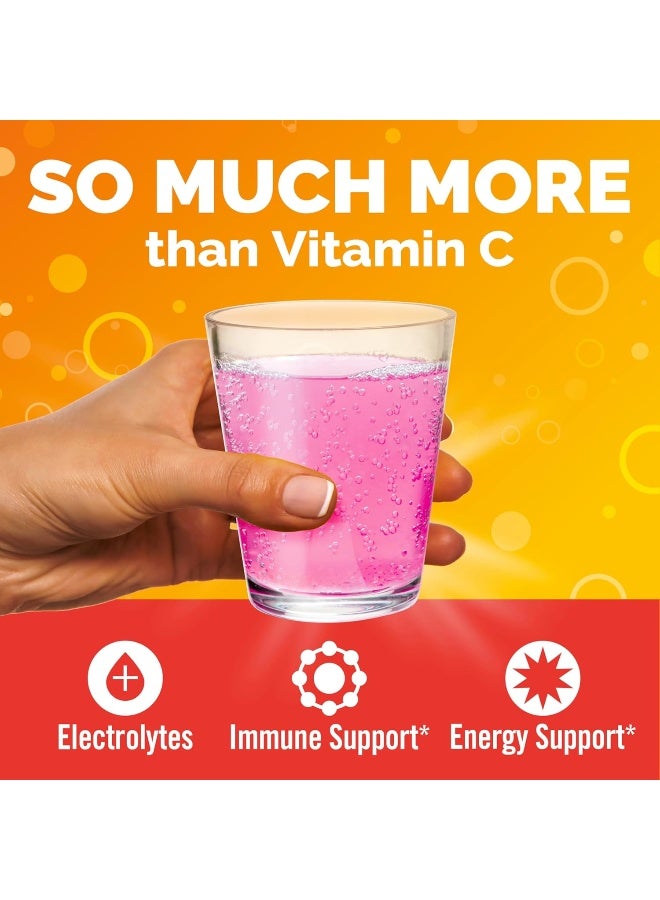 Emergen-C 1000mg Vitamin C Powder, with Antioxidants, B Vitamins and Electrolytes, Immunity Supplements for Immune Support, Caffeine Free Fizzy Drink Mix, Pink Lemonade Flavor - 30 Count - Image 2