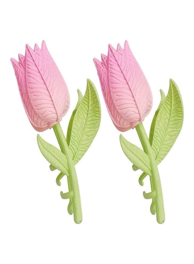 VORSET 3 Pcs Flower Hair Clips, Large Tulip Hair Clip Hair Clamps Hair Styling Clips, Elegant Non Slip Hair Flower Claw, Women and Girls' Hair Accessories Suitable for Cute - Image 3