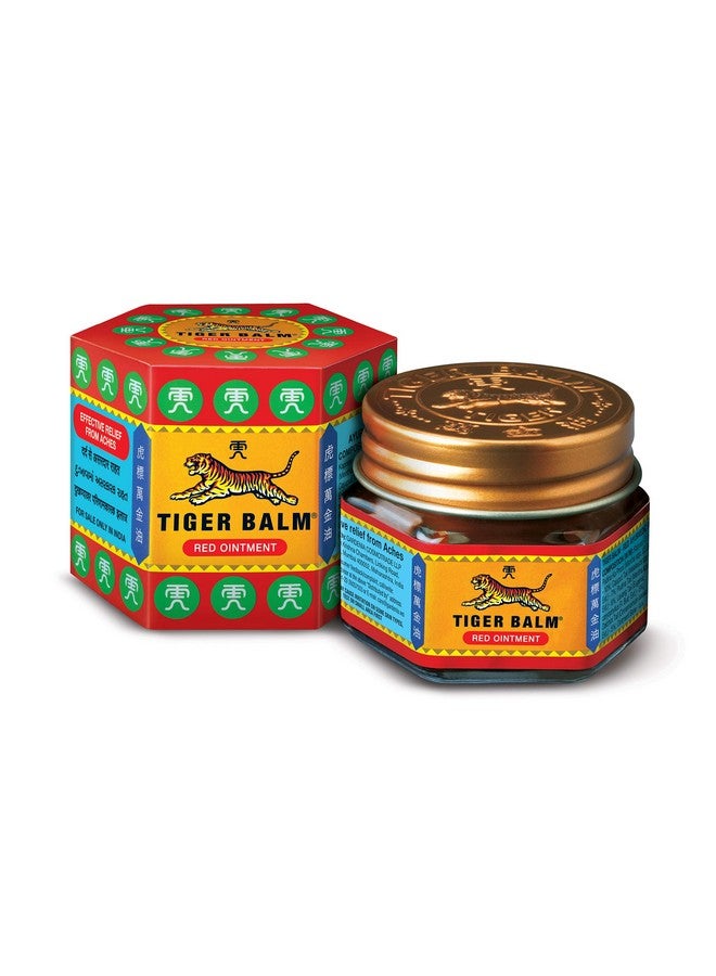 Tiger Balm مرهم تايجر بالسم الأحمر لتخفيف فعال من آلام العضلات، التواءات والألم - 21 مل | مرهم أيورفيدي | عبوة من 5 - Image 2