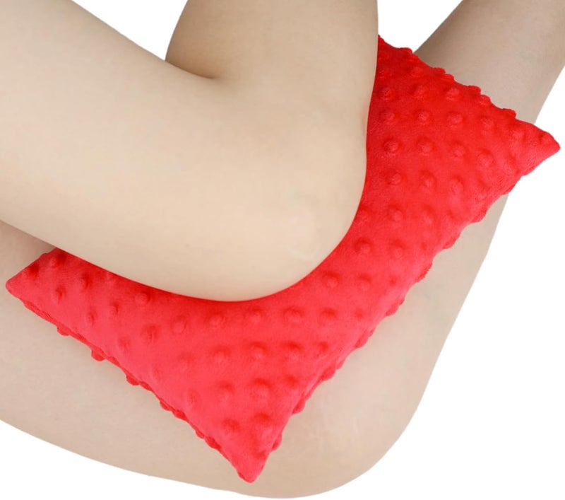 HapiPoppy Soft Knee Pillow Leg Pillows 11" x 7.8" Small Hip Support Pillows Between Legs for Side Sleepers Sciatica Joints Pain Relief Machine Washable Post Surgery Cushion Gifts, Minky Dot Red - Image 4