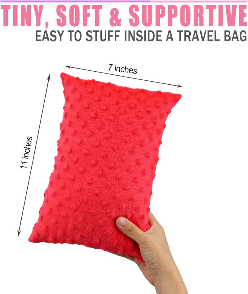 HapiPoppy Soft Knee Pillow Leg Pillows 11" x 7.8" Small Hip Support Pillows Between Legs for Side Sleepers Sciatica Joints Pain Relief Machine Washable Post Surgery Cushion Gifts, Minky Dot Red - Image 5