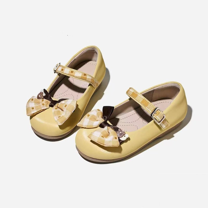 Girls'' Shoes 2026 Spring New Style Kidsren''s Small Leather Shoes Bow-Knot Princess Shoes Lightweight Soft-Soled Baby Shoes - Image 1