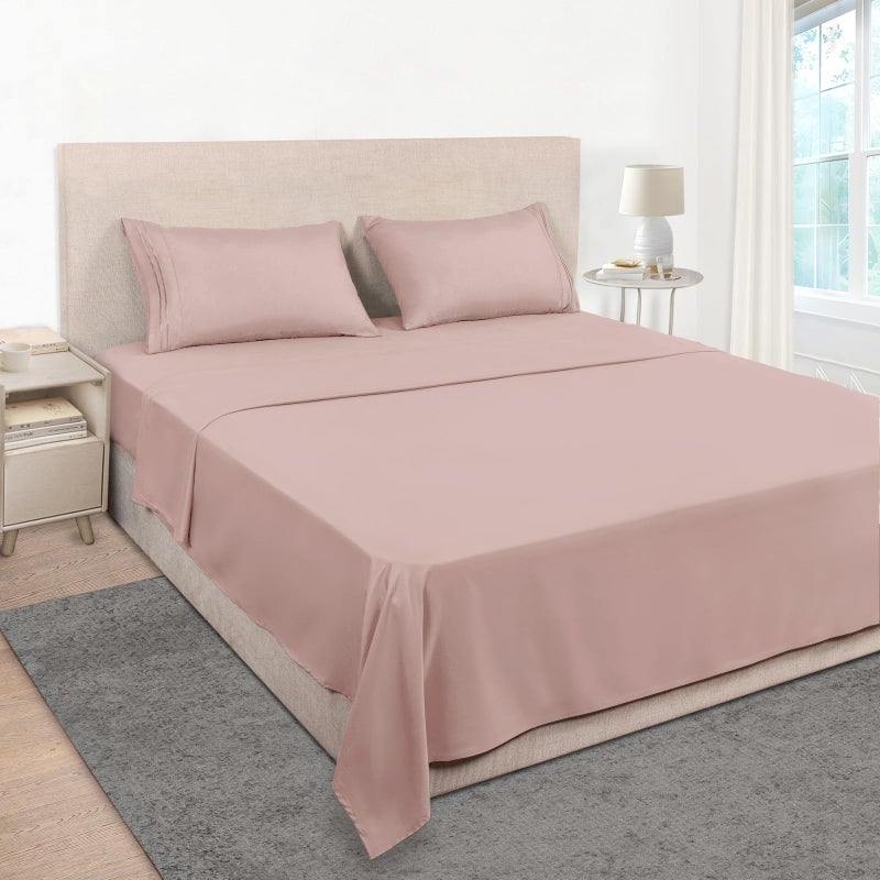 Mejoroom Bed Sheets Set,Extra Soft Luxury Full Sheets with 16 Inch Deep Pocket,Premium Bedding Collection - Breathable Wrinkle Fade Stain Resistant Hypoallergenic - 4 Piece (Full, Dusty Pink) - Image 1