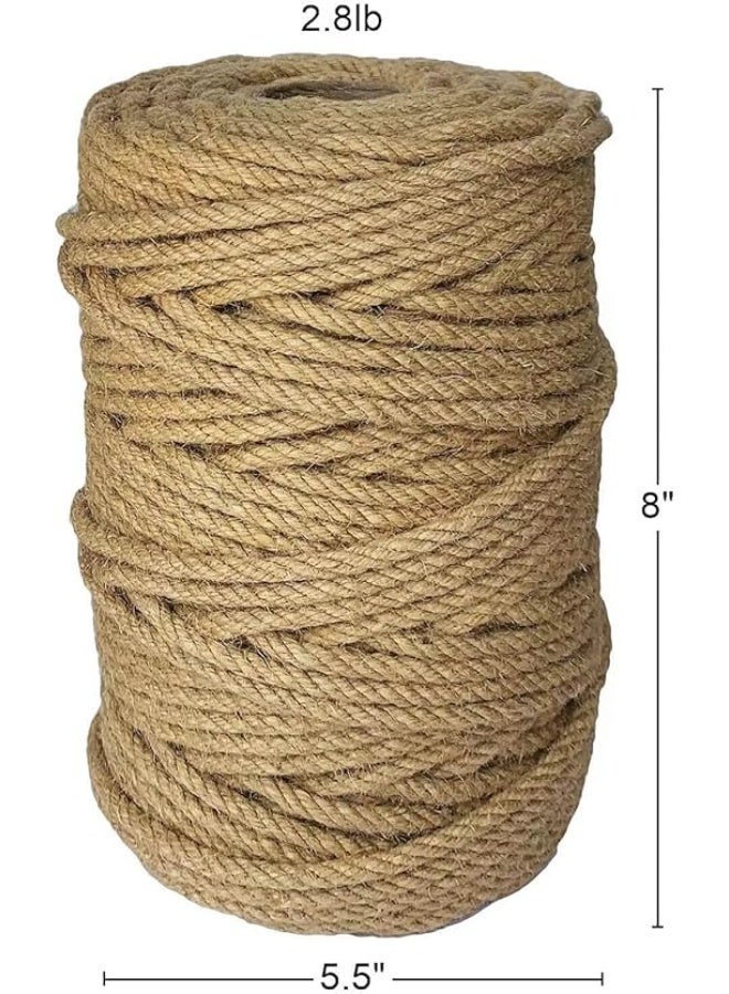 IlikeEC 328 Feet Jute Rope, 6mm 4-Ply Natural Thick Jute Twine String for Floristry, DIY Arts Crafts, Gardening Bundling and Cat Scratch Post (Brown) - Image 5