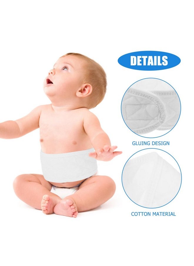 Healifty Healifty 6Pcs Pure Baby Belly Bands Infant Belly Button Band Newborn Umbilical Cord (White)  - Image 3