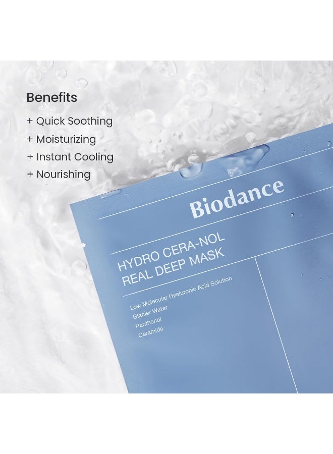 بيودانس BIODANCE Hydro Cera-nol Real Deep Mask, Overnight Hydrogel Mask, Soothing, Moisturizing, Nourishing, 1.19oz(34g) x 4ea - Image 5
