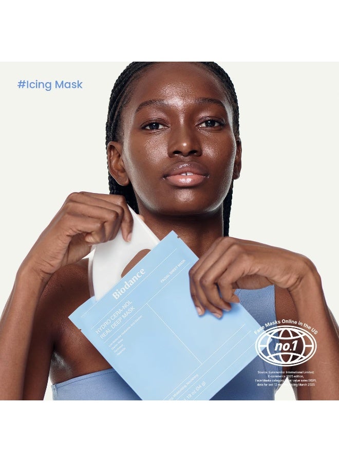 بيودانس BIODANCE Hydro Cera-nol Real Deep Mask, Overnight Hydrogel Mask, Soothing, Moisturizing, Nourishing, 1.19oz(34g) x 4ea - Image 3