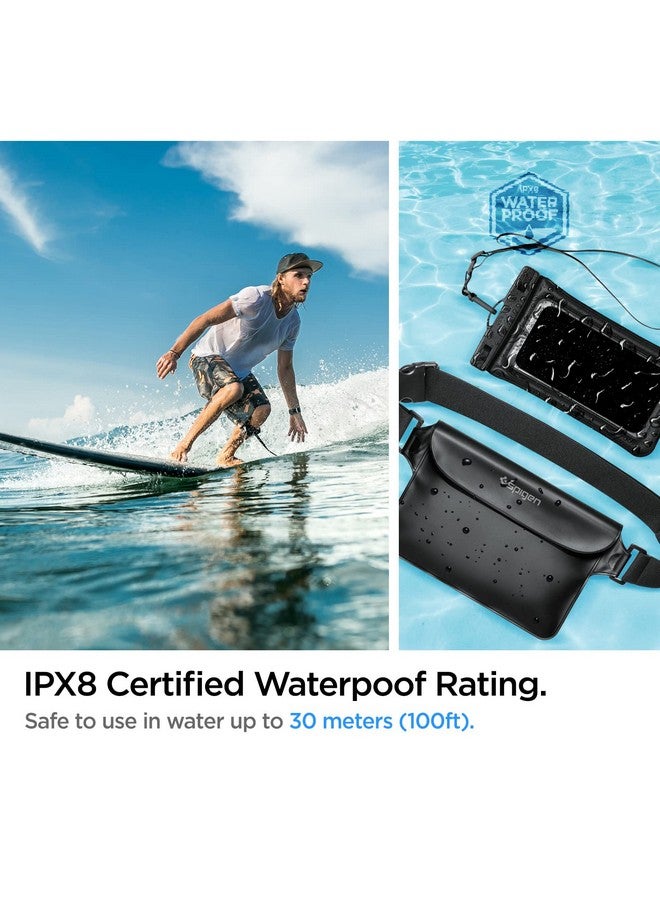 Spigen Polyvinyl Chloride Aqua Shield IPX8 Waterproof Pouch Bag and 8.7 inches Mobile Phone Pouch Case Compatible For iPhone Samsung Galaxy OnePlus Xiaomi Google and up to 8.7 inches - Black - Image 3