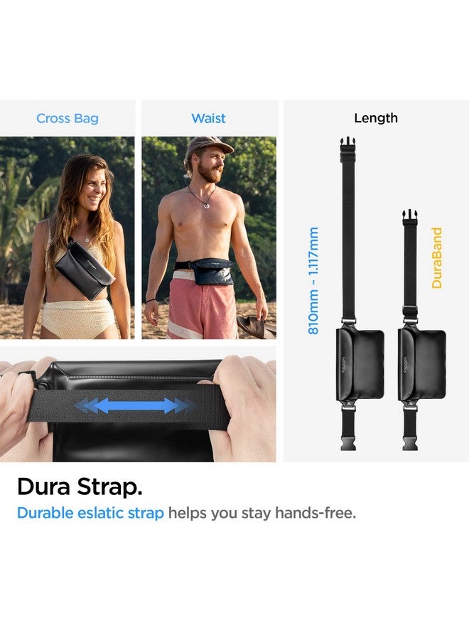 Spigen Polyvinyl Chloride Aqua Shield IPX8 Waterproof Pouch Bag and 8.7 inches Mobile Phone Pouch Case Compatible For iPhone Samsung Galaxy OnePlus Xiaomi Google and up to 8.7 inches - Black - Image 4