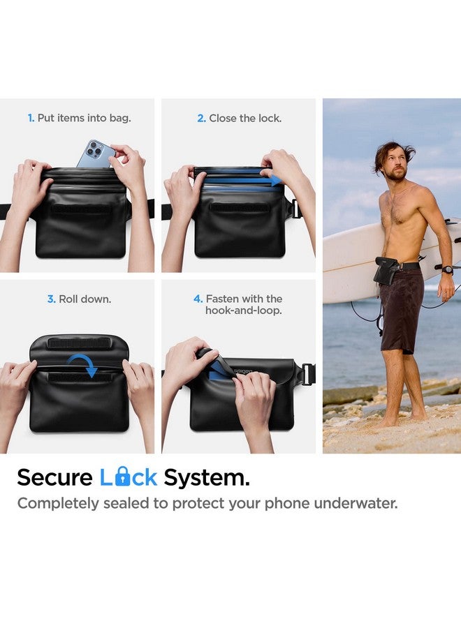 Spigen Polyvinyl Chloride Aqua Shield IPX8 Waterproof Pouch Bag and 8.7 inches Mobile Phone Pouch Case Compatible For iPhone Samsung Galaxy OnePlus Xiaomi Google and up to 8.7 inches - Black - Image 5