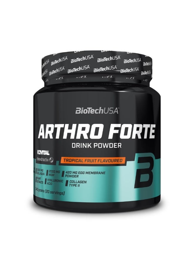Arthro Forte Drink Powder Tropical Fruit 340g | Glucosamine & Chondroitin Supplement | Joint Support Drink Mix | Cartilage & Mobility Support | Easy Mix Powder
