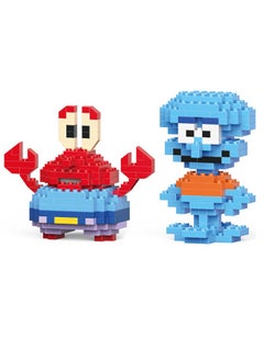LELE BROTHER 2 Packs Spongebob Series Building Bricks Set, Cartoon Bricks Set, Classic Mini Building Bricks, DIY Block Building Set Suitable for Boys and Girls Aged 14 and Up (2 Sets, 294 Pcs in Total)  - Image 1