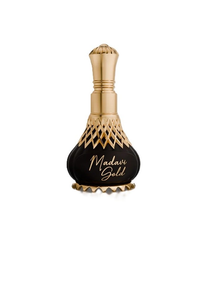 Al Nuaim Al-Nuaim Madavi Gold Attar Roll On Unisex 9.9ml | Long Lasting Alcohol-Free Aromatic Fragrance Oil | Bergamot Cinnamon Rose Oud Musk Premium Pocket Perfume for Men & Women | Daily Wear & Special Occasions - Image 2