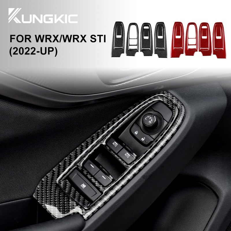 Real Carbon Fiber Sticker For Subaru WRX/WRX STI 2022 2023 2024 Car Door Window Switch Button Panel Interior Trim Accessories - Image 1