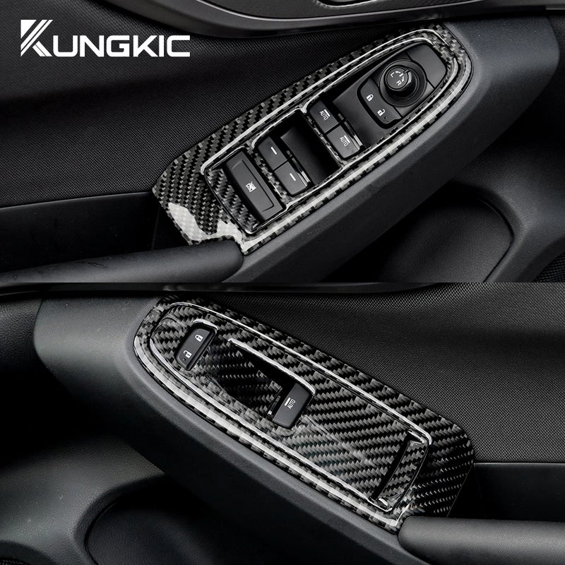 Real Carbon Fiber Sticker For Subaru WRX/WRX STI 2022 2023 2024 Car Door Window Switch Button Panel Interior Trim Accessories - Image 2