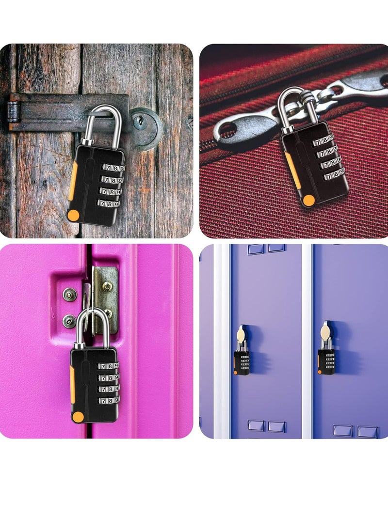 2-Pack Waterproof Combination Padlocks Small Luggage Lock，4 Digit Code Security Locks for School Gym Locker