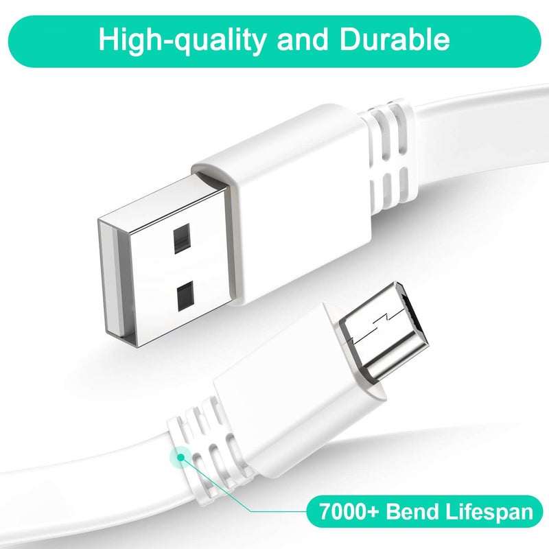 Itramax كابل طاقة ميكرو USB إيترا ماكس 30 قدم (عبوة 2)، كابل شحن ميكرو USB مسطح، شاحن لكاميرا وايز كام V3 V4، يي، كاميرا ناست، بلينك ميني XT XT2 كاميرا خارجية 3، أرلو Q، زمودو، نتفيو، وحدة تحكم إكس بوكس 25 - Image 2