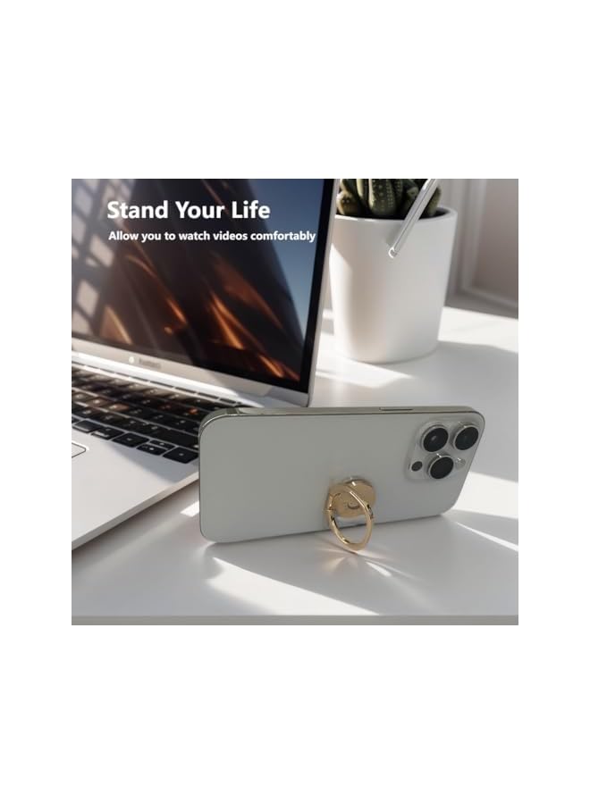 Green Tiger Islamic Moon Phone Ring Holder Gold - 360°Rotate Magnetic Phone Grip Stand for iPhone 15 Pro Max/Samsung, Compatible with All Phones & Cases ，Luxury Arabic style design gift - Image 2