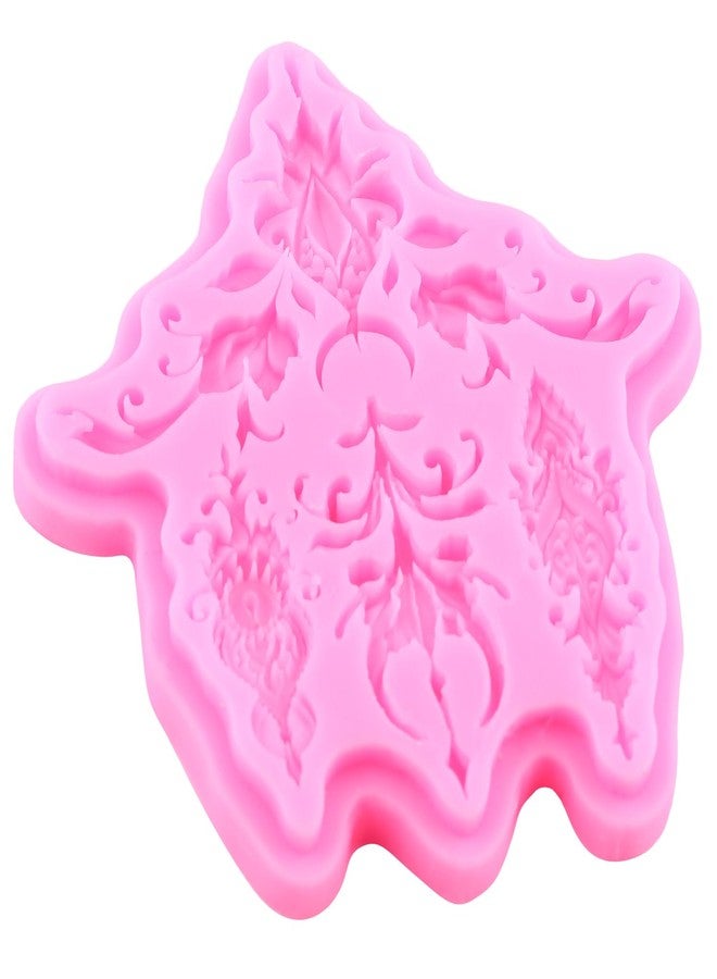 zixiang مجموعة من 4 قوالب سيليكون على طراز الباروك من زيكسيانغ، مزينة بنقوش حلزونية ودانتيلية، وقوالب فوندان، وقوالب زهور بارزة عتيقة لتزيين الكيك والكب كيك، والشوكولاتة، والحلوى، والطين البوليمري، ومعجون الصمغ. - Image 5