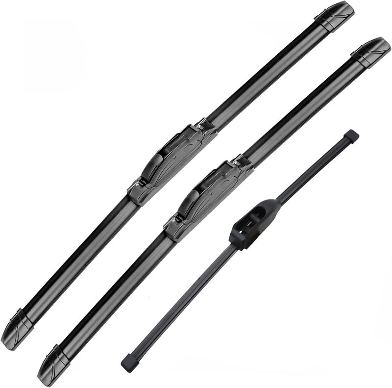 GoKoHe Windshield Wiper Blades (pack of 3pcs) Original Equipment Replacement for 2020-2023 Kia Soul 24" + 20" Front Windscreen Wiper and 10" Rear Wiper Blade - Image 1