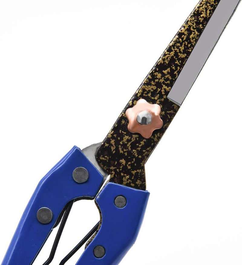 LCDCM Grass Sheep Shear - Coated Wear-Resistant Handle, Manganese Steel Double-Edged, Strong Spring Suitable For Manual Shearing of Cow, Sheep, and Horse Hair (Blue 10.2 inches) - Image 3
