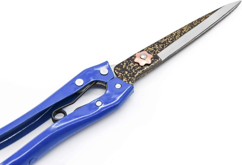 LCDCM Grass Sheep Shear - Coated Wear-Resistant Handle, Manganese Steel Double-Edged, Strong Spring Suitable For Manual Shearing of Cow, Sheep, and Horse Hair (Blue 10.2 inches) - Image 2