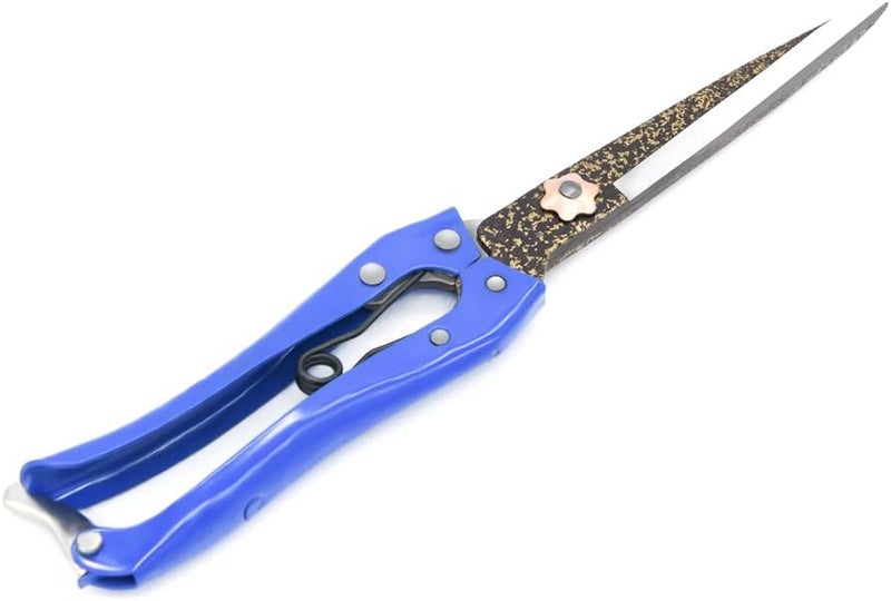LCDCM Grass Sheep Shear - Coated Wear-Resistant Handle, Manganese Steel Double-Edged, Strong Spring Suitable For Manual Shearing of Cow, Sheep, and Horse Hair (Blue 10.2 inches) - Image 1