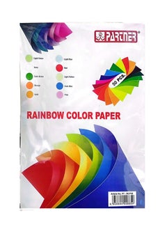 PARTNER Rainbow Color Paper 50-piece  - Image 1