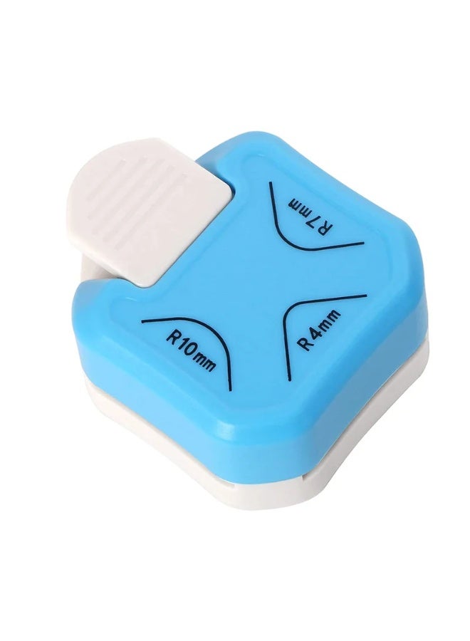 Chabeia Paper Corner Rounder Punch, Corner Punch Corner Cutter Rounder for Cardstock, 3 in 1 (R4mm, R7mm, R10mm) Rounded Corners Cutter for Crafts, Card Making, Scrapbook Supplies (Blue） - Image 1