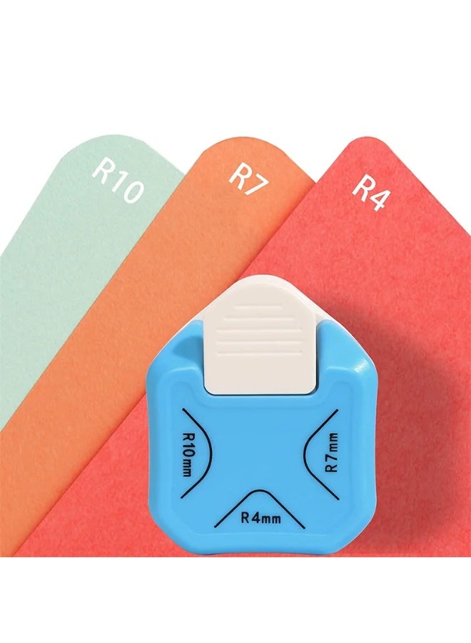 Chabeia Paper Corner Rounder Punch, Corner Punch Corner Cutter Rounder for Cardstock, 3 in 1 (R4mm, R7mm, R10mm) Rounded Corners Cutter for Crafts, Card Making, Scrapbook Supplies (Blue） - Image 3