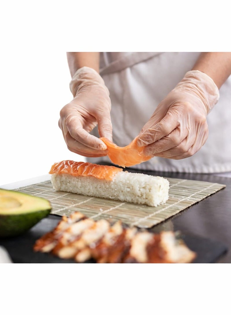 TouchFlex Disposable Vinyl Exam Gloves Medium Powder Free, Latex Free Medical Grade Protective Gloves for Medical, Cleaning & Food Handling Box of 100 - Image 5