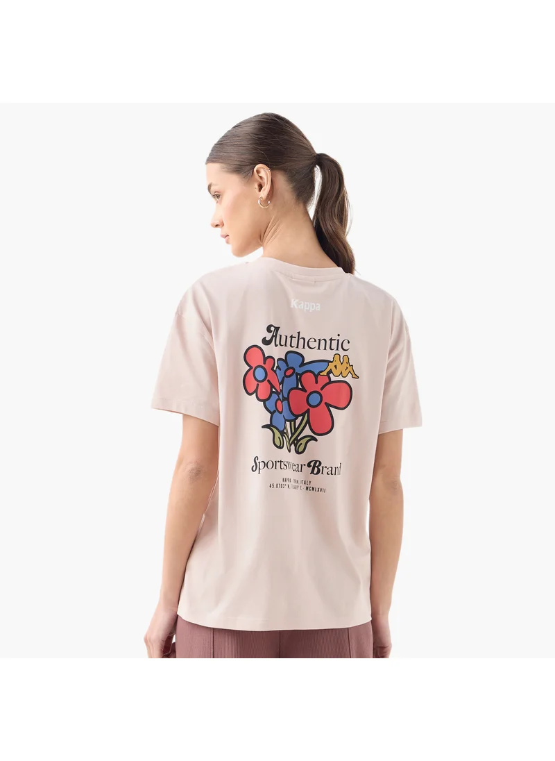 Kappa Kappa Graphic Print T-shirt with Crew Neck