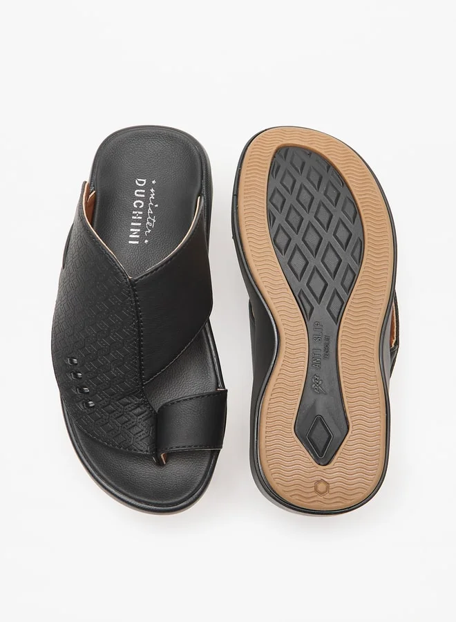 دوتشيني Boys Textured Slip-On Arabic Sandals