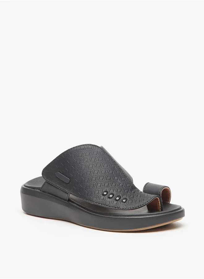 DUCHINI Boys Textured Slip-On Arabic Sandals