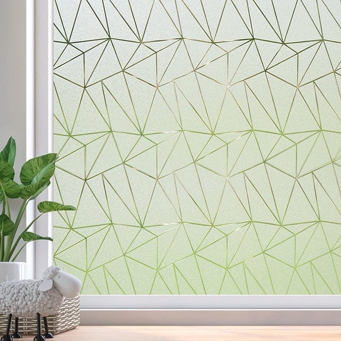 WINDOW PRIVACY FILM FROSTED GLASS STATIC CLING DECORATIVE FOR BATHROOM DOOR COVERING UV BLOCKING WINDOW CLING NONADHESIVE VINYL STICKER DAY AND NIGHT TINT FOR HOME 354X787 INCH