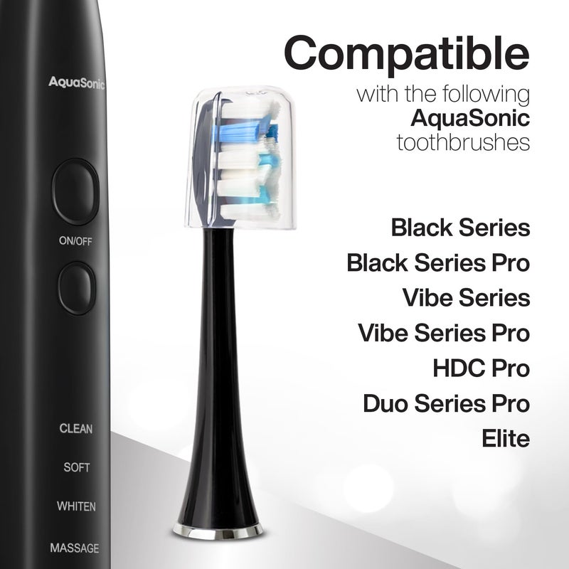 AquaSonic Duo PRO 8-Pack Replacement Brush Heads - Upgraded Proflex Brush Heads for Improved Plaque Removal - ADA Accepted - Genuine AquaSonic - Image 5