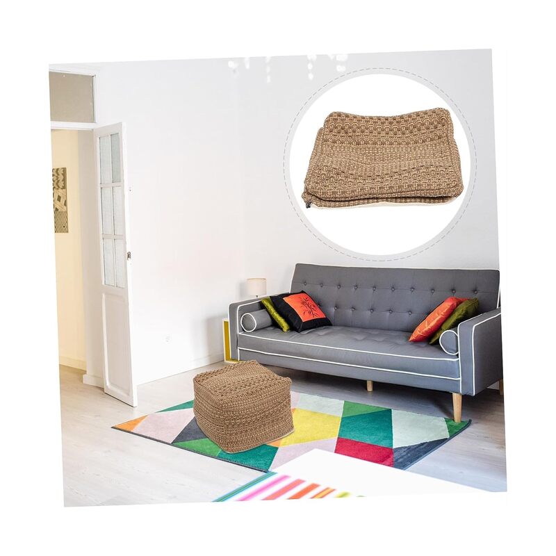 Pier stool, footrest stool, household creative futon cushion, lazy sofa, removable and washable outer skin, pressure-resistant cushions (Color : A) - Image 4