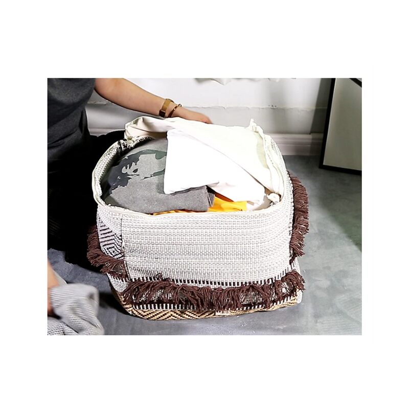 Pier stool, footrest stool, household creative futon cushion, lazy sofa, removable and washable outer skin, pressure-resistant cushions (Color : A) - Image 2