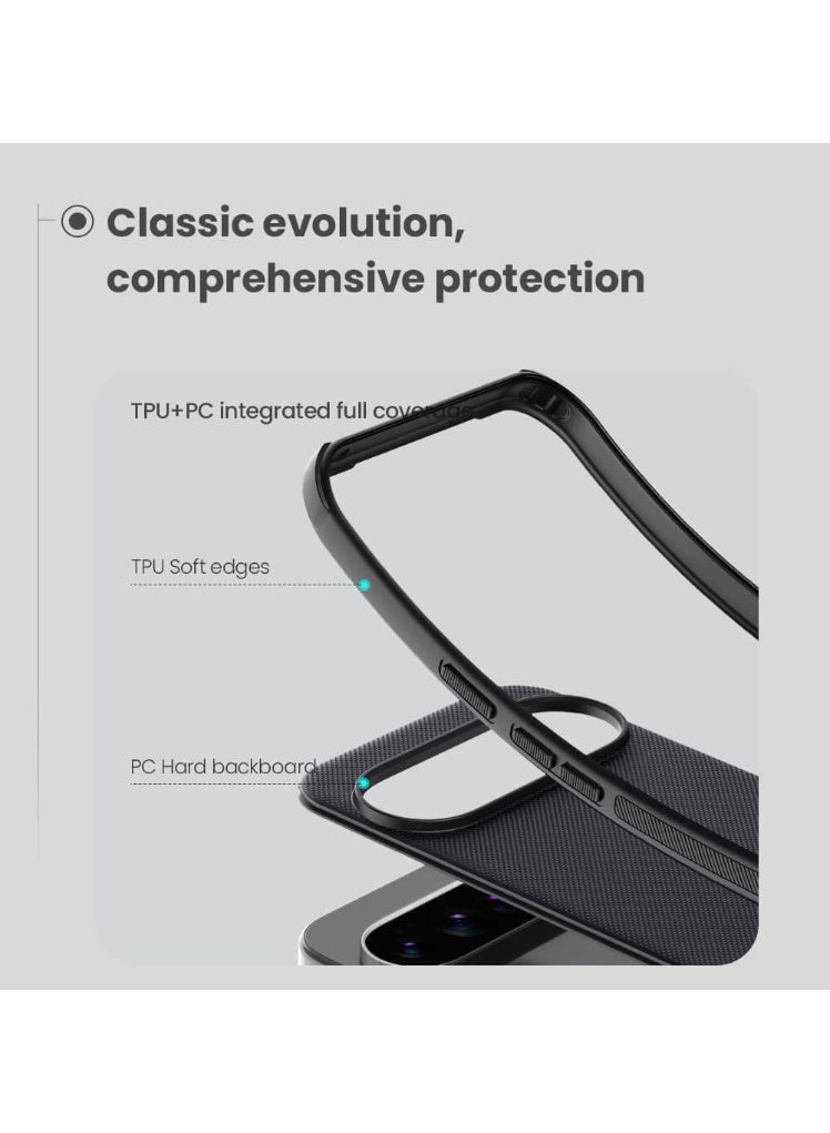 Muzz حافظة لجهاز جوجل بيكسل 10 برو 2025 درع فائق التجميد برو ظهر صلب حافة ناعمة (PC + TPU) غطاء ممتص للصدمات حواف مرتفعة لحماية الكاميرا ألوان متنوعة لجهاز جوجل بيكسل 10 برو أسود - Image 3