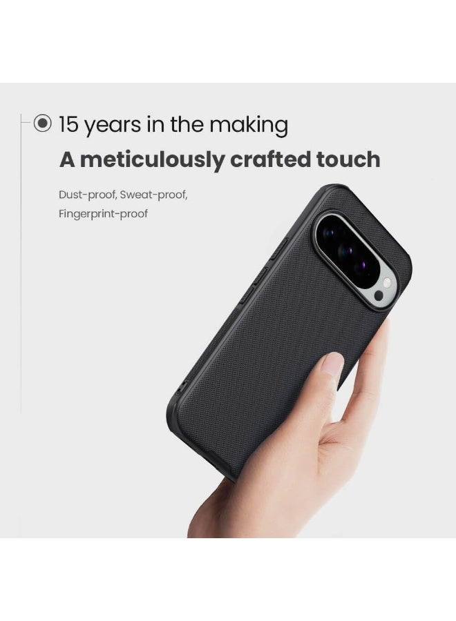 Muzz حافظة لجهاز جوجل بيكسل 10 برو 2025 درع فائق التجميد برو ظهر صلب حافة ناعمة (PC + TPU) غطاء ممتص للصدمات حواف مرتفعة لحماية الكاميرا ألوان متنوعة لجهاز جوجل بيكسل 10 برو أسود - Image 5