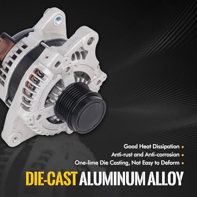 KUSATEC AND0597 New Alternator Fit for Toyota Corolla Matrix 2011 2012 2013 1.8 L4; 12V 110A OE# 11577N 27060-0T130 - Image 2