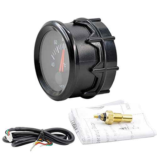 ESUPPORT Universal Car 52mm Pointer Water Temp Temperautre Gauge Meter Kit Celsius White LED Light Pointer Indicator Dail Display Electronic - Image 5