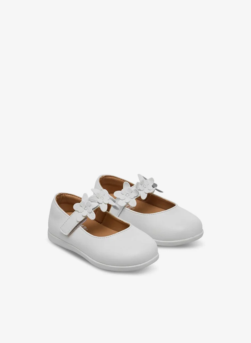 Barefeet Girls Floral Accent Mary Jane Shoes